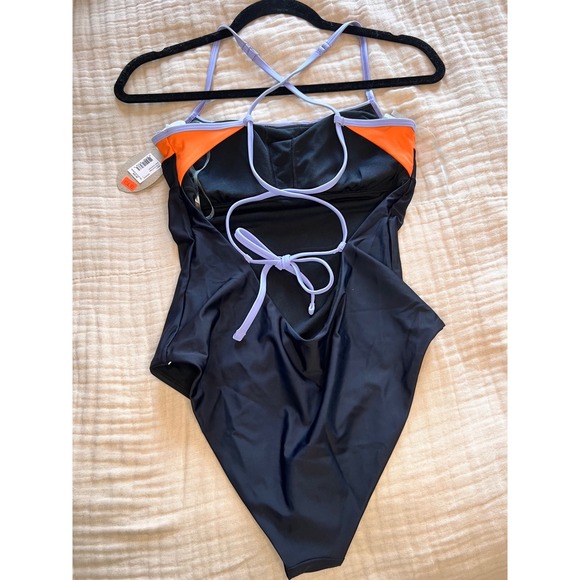 NWT Prana Colorblock‎ One Piece Swimsuit Crisscross Back Strap Size Small - Picture 4 of 6